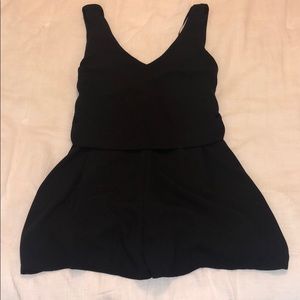 Black Open Back Romper